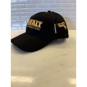 Dewalt Tools Rotary Drill Black Wool SnapBack Hat Guaranteed Tough Hammer Steel
